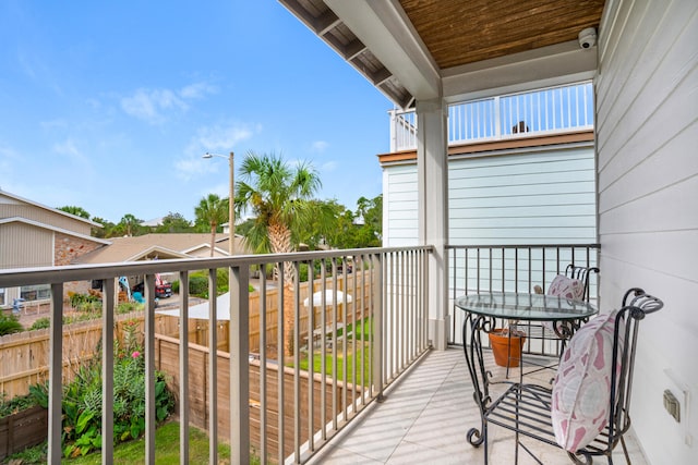 view of balcony