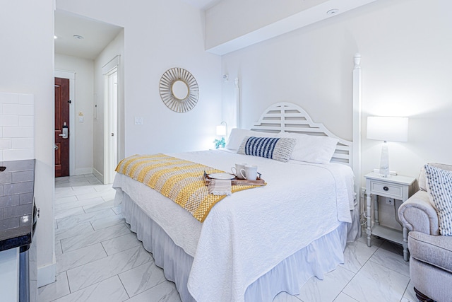 view of tiled bedroom