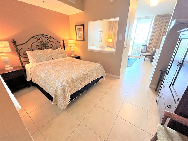 view of tiled bedroom