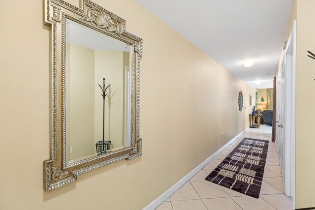 corridor with tile patterned floors