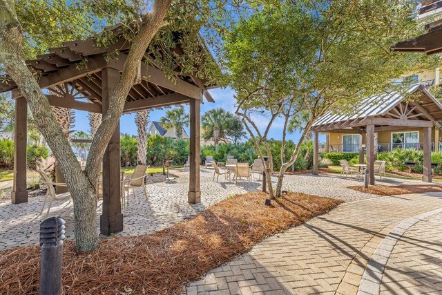 exterior space with a gazebo