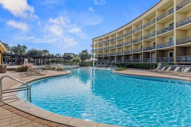 view of pool with a patio