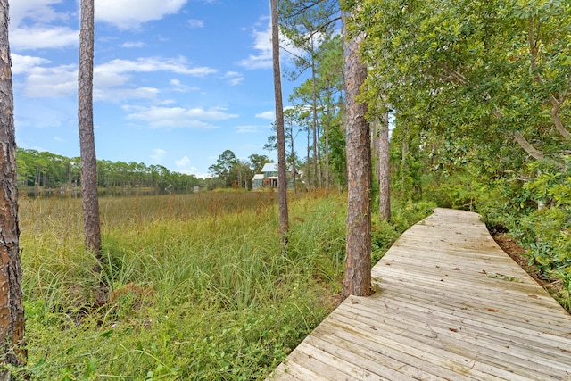 view of dock area