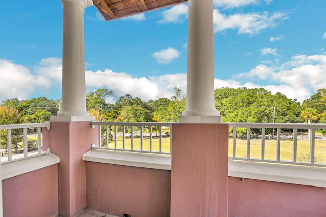 view of balcony