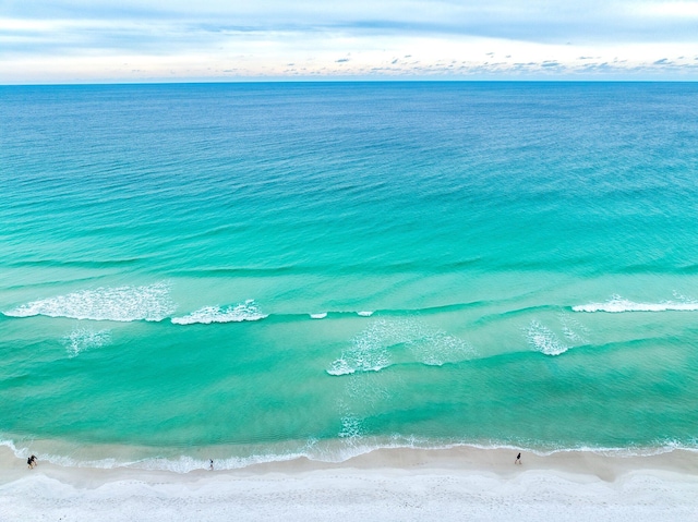 water view featuring a beach view