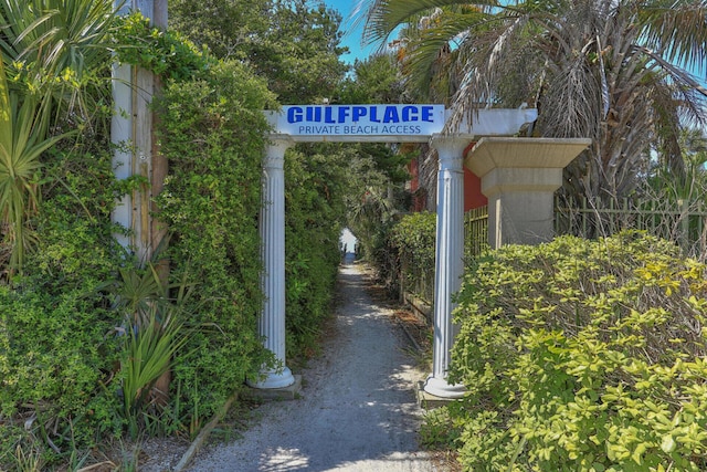 view of community sign