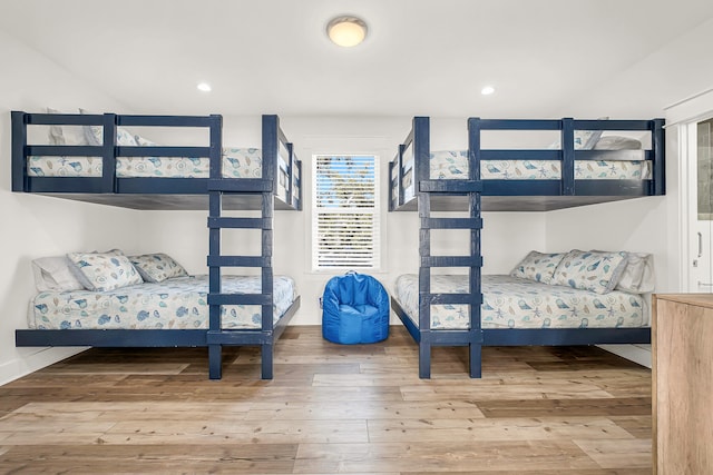 bedroom featuring light hardwood / wood-style floors