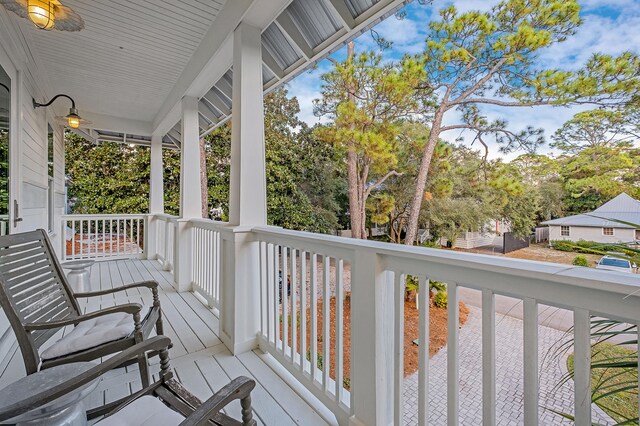 view of wooden deck