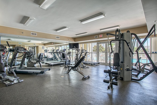 view of exercise room