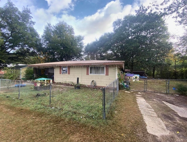 view of property exterior featuring a yard