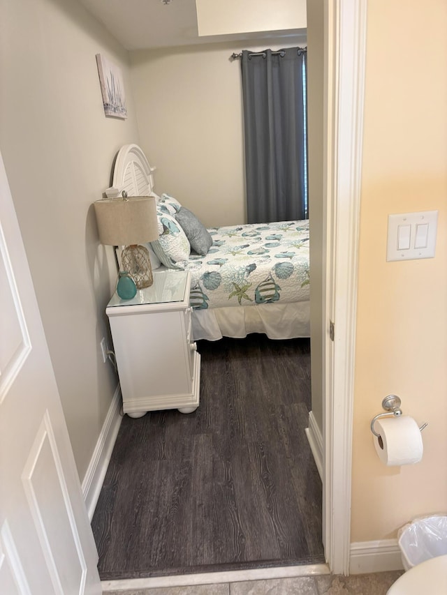 bedroom featuring hardwood / wood-style flooring