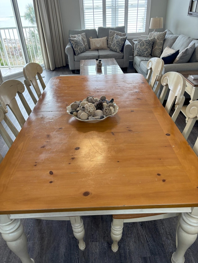 view of dining area