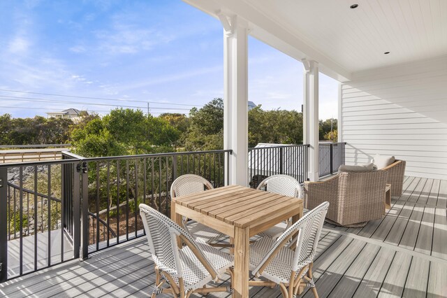 view of wooden deck