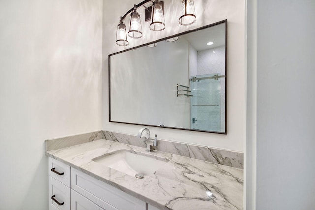 bathroom with oversized vanity