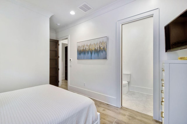 bedroom with light tile flooring