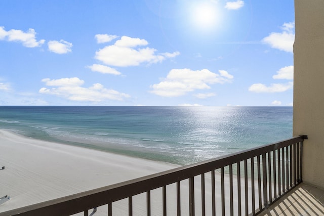 property view of water with a view of the beach