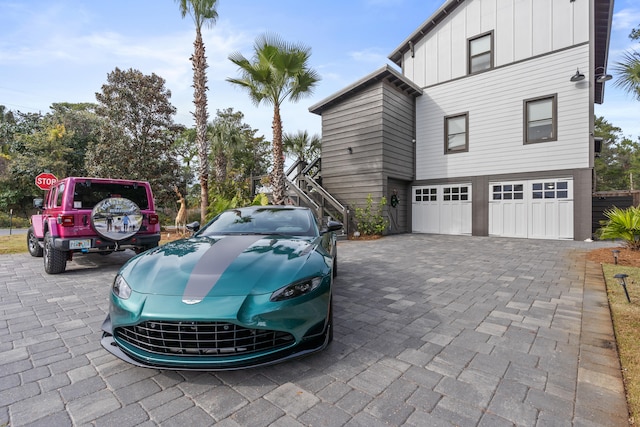 view of property exterior featuring a garage