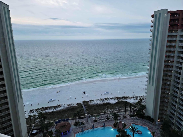 water view featuring a view of the beach