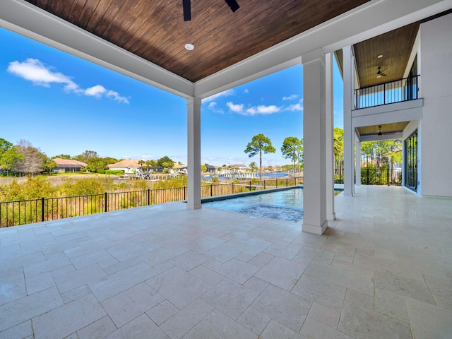330 Kelly Plantation Dr, Destin, FL 32541 - view of patio with ceiling fan and a residential view