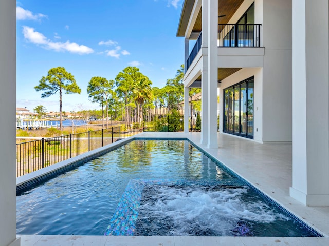 330 Kelly Plantation Dr, Destin, FL 32541 - view of swimming pool featuring a pool with connected hot tub and a patio area