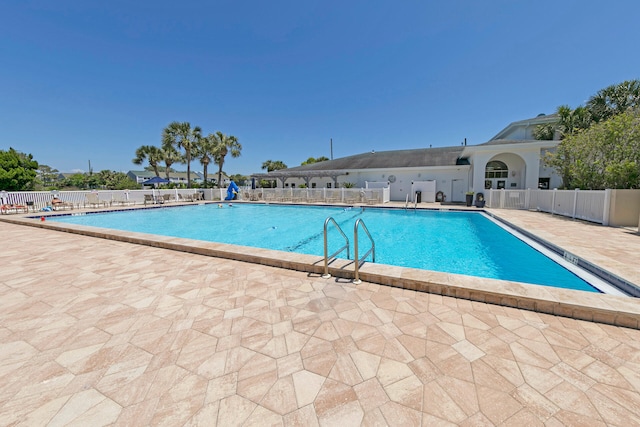 view of pool with a patio area