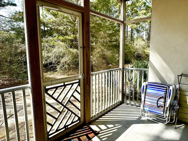 view of sunroom