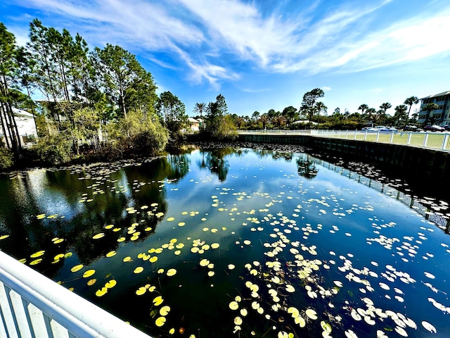 view of property view of water