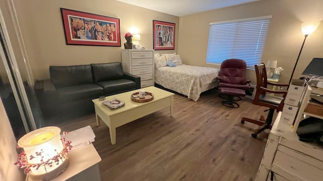 bedroom featuring wood finished floors