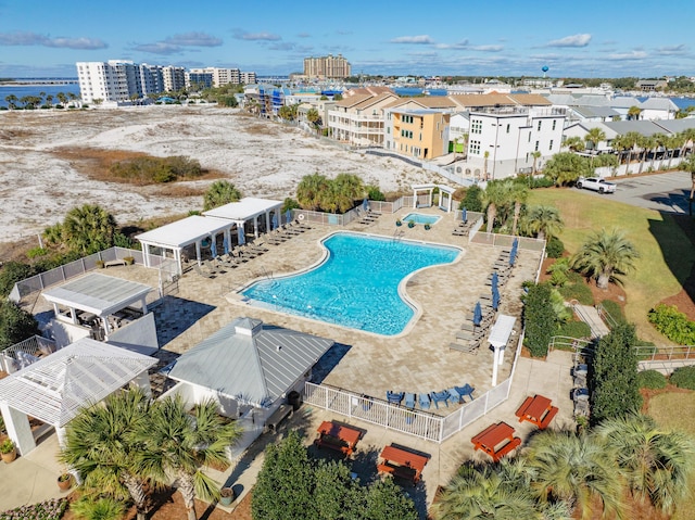 birds eye view of property