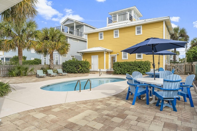 view of pool with a patio