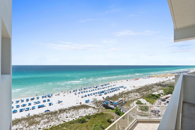 water view featuring a beach view