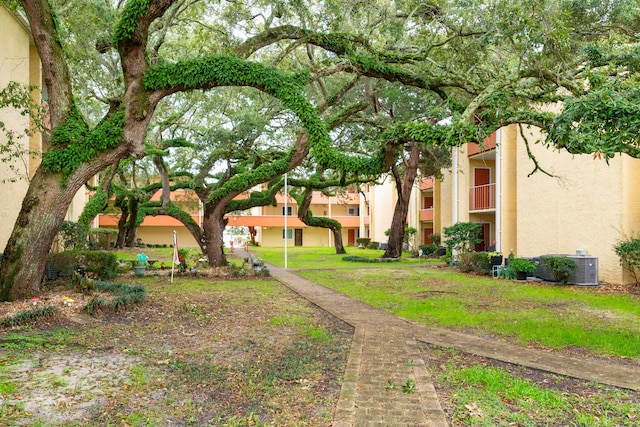 exterior space with a yard