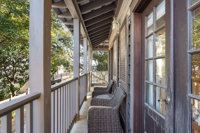 balcony with a porch