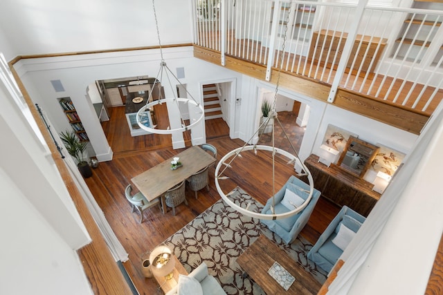 16 S Green Turtle Ln, Inlet Beach, FL 32461 - living room with wood finished floors and stairs
