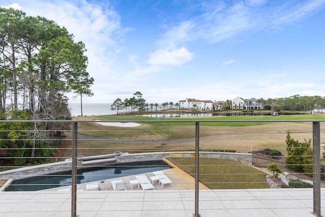 exterior space featuring a pool