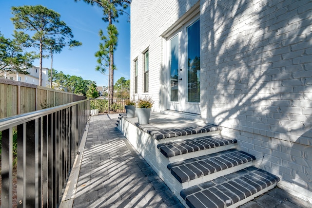 exterior space with french doors