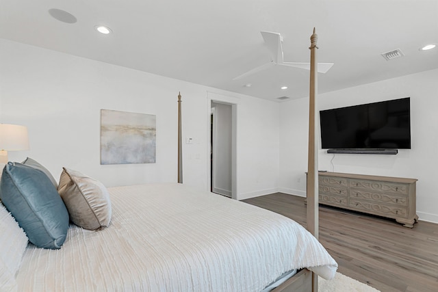 bedroom featuring hardwood / wood-style flooring