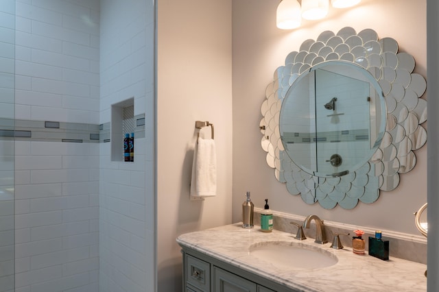 bathroom with oversized vanity