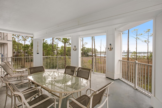 view of sunroom