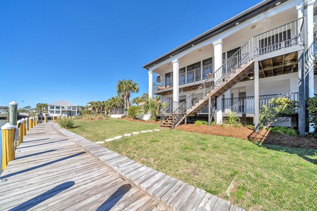 exterior space with a lawn