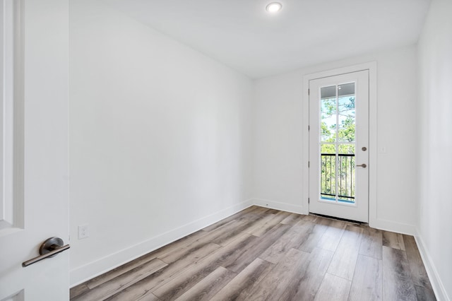 empty room featuring light hardwood / wood-style flooring