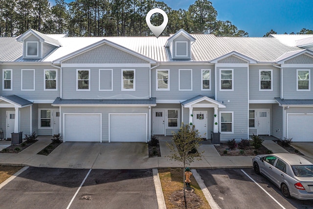 view of property with a garage