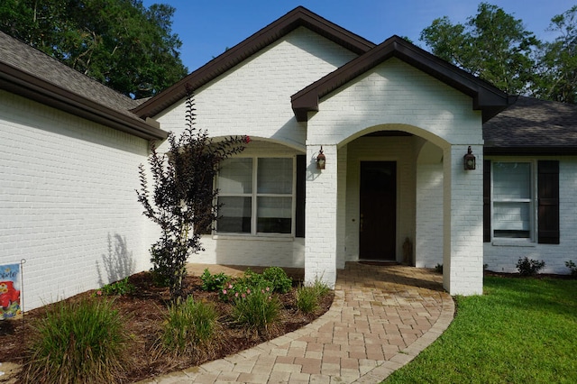 exterior space with a front yard