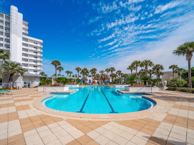 pool featuring a patio