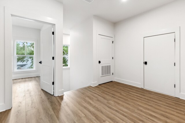 interior space with light wood-type flooring