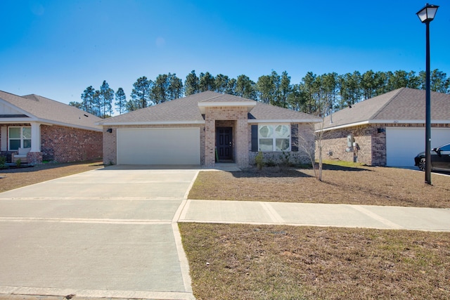 ranch-style house featuring a garage