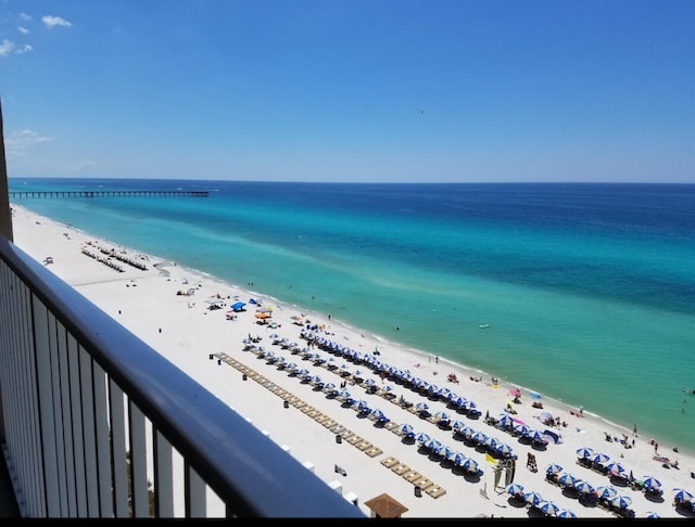 property view of water with a view of the beach