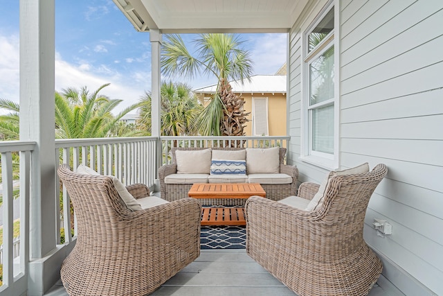 balcony with an outdoor living space