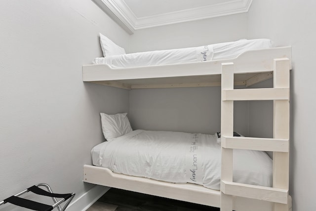 bedroom featuring ornamental molding