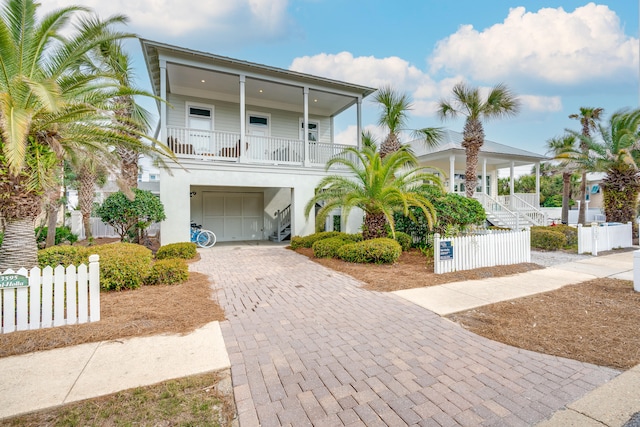 view of front of home featuring a garage